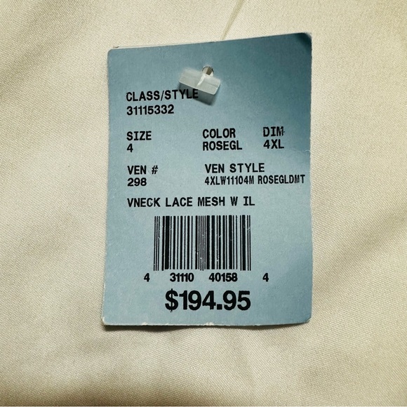 David's Bridal V-Neck
Metallic Lace and Mesh dress. - Picture 3 of 6